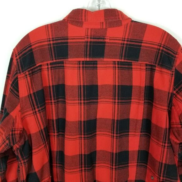 Duluth Trading Women's Free Swingin Lined Flannel Shirt Jacket Size XL Red Plaid - Picture 5 of 7